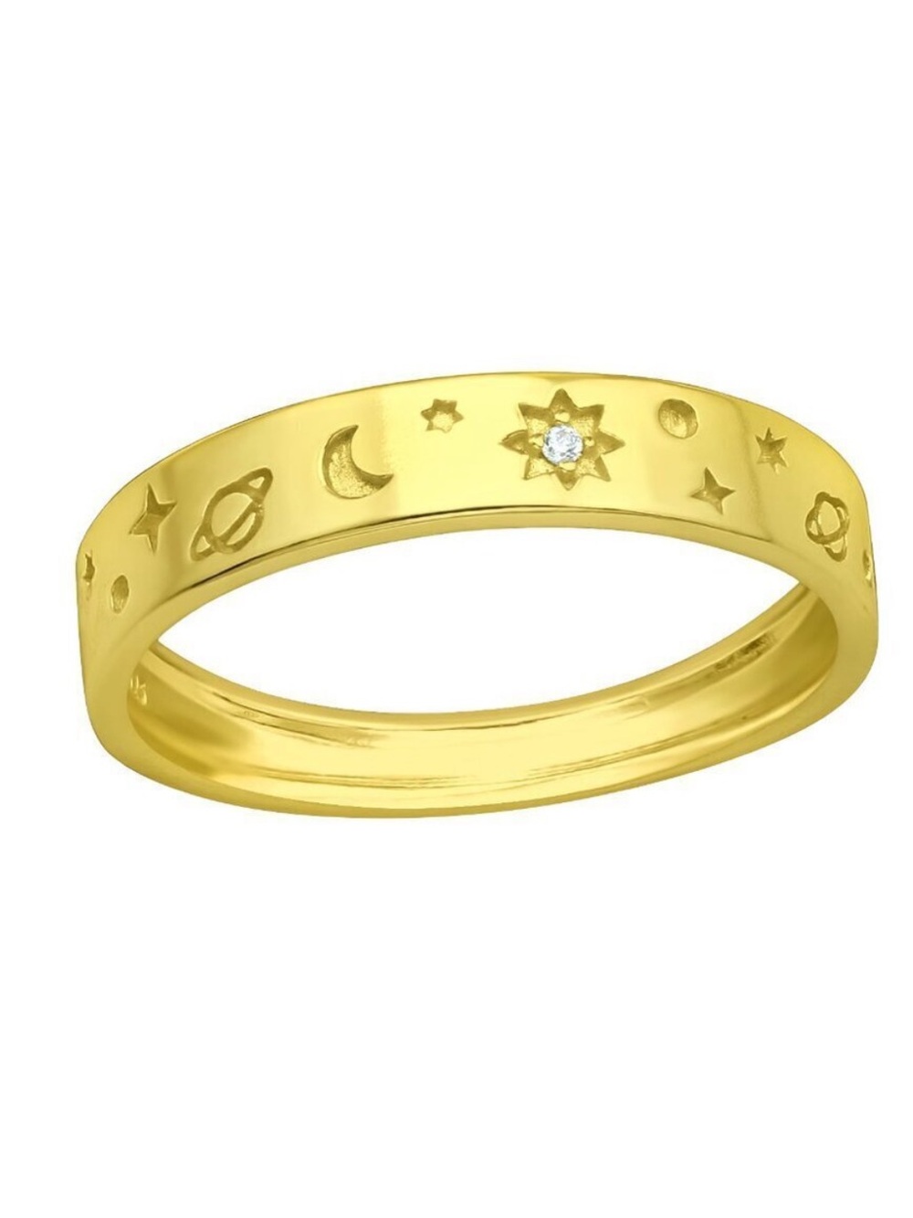 14k Gold Vermeil Celestial Ring